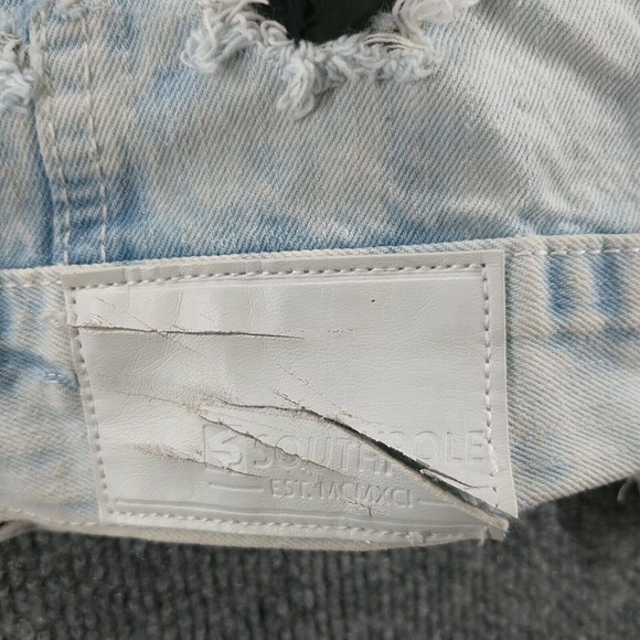 Southpole Men's Distressed Denim Jacket Blue M Button Front Acid Wash - Picture 9 of 16